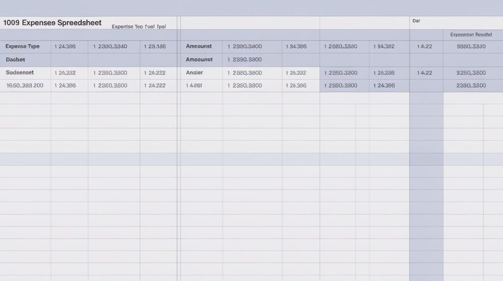1099 Expenses Spreadsheet