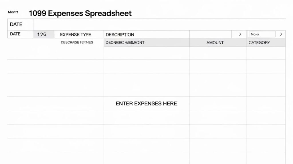 1099 Expenses Spreadsheet In USA