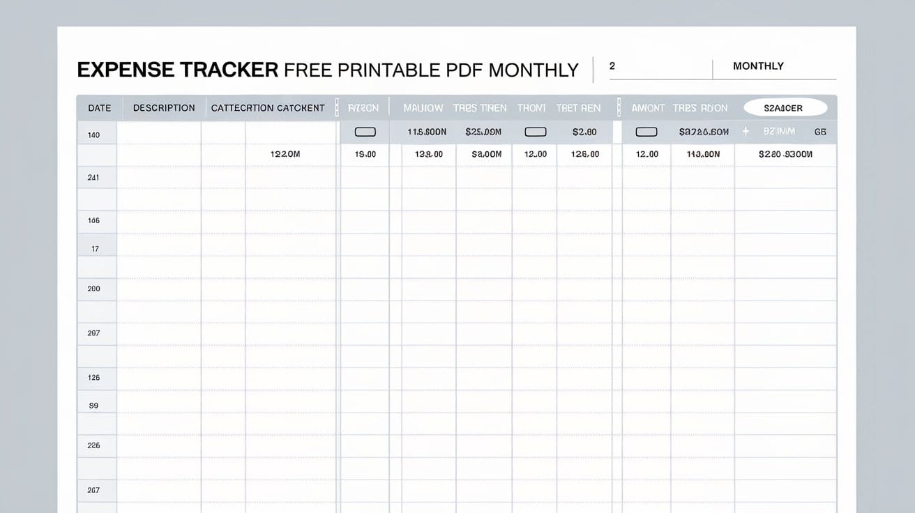 How To Find & Download Expense Tracker Free Printable PDF Templates For Monthly Budgeting 2025