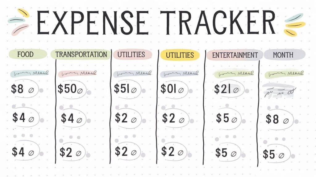 bullet journal expense tracker 2025