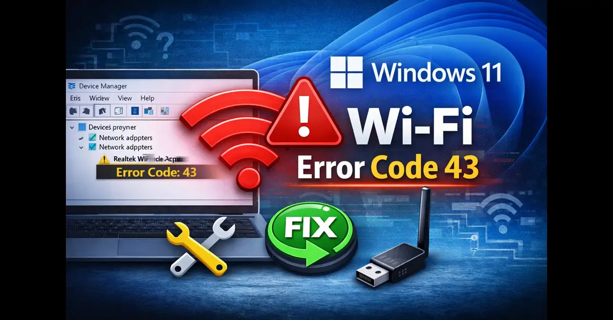 Windows 11 WiFi Error Code 43 7 Easy Fixes That Actually Work